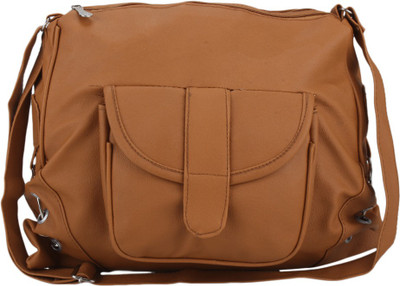 

Cottage Accessories Women Tan PU Sling Bag