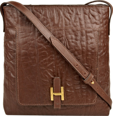 

Hidesign Women Formal Brown Genuine Leather Sling Bag