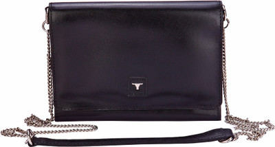 

Bulchee Women Evening/Party Black Leatherette Sling Bag