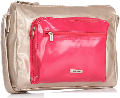 

Peperone Women Casual Gold PU Sling Bag