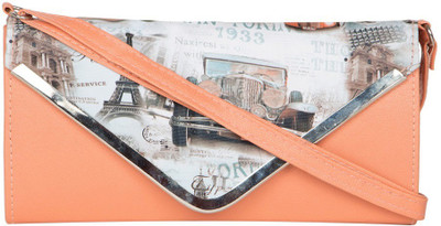 

MTE Girls Casual Orange Leatherette Sling Bag
