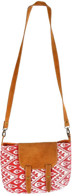

Mankha Women Evening/Party Red Canvas Sling Bag