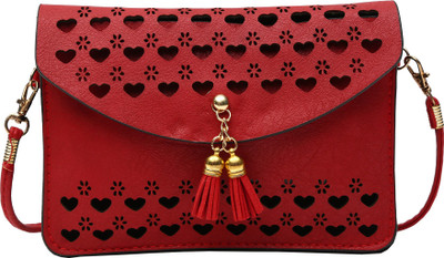 

Hawai Women Casual Red PU Sling Bag