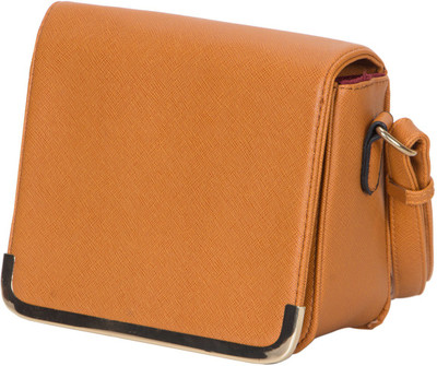 

Crawler Girls Casual Orange Leatherette Sling Bag
