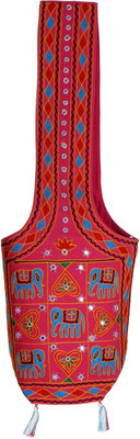 

Rajrang Women Casual Orange, Pink Cotton Sling Bag