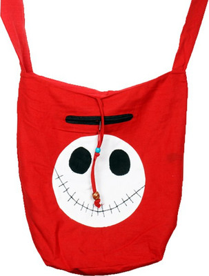 

Purpledip Women Casual Red Cotton Sling Bag