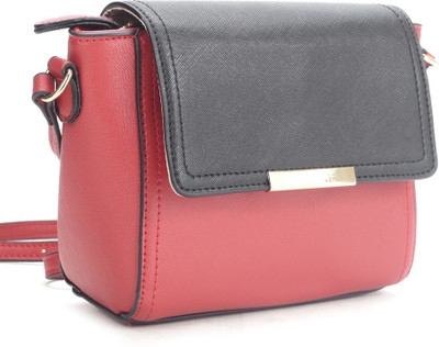 

Lavie Women Casual Red Leatherette Sling Bag