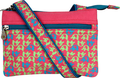 

Anekaant Women Casual Pink Canvas Sling Bag