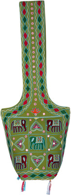 

Rajrang Women Casual Green Cotton Sling Bag