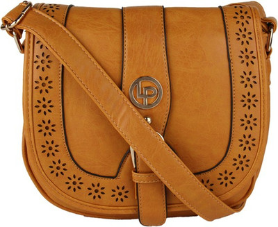 

Lino Perros Women Casual Tan Leatherette Sling Bag