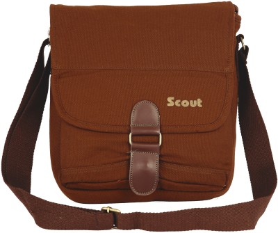 

Scout Men & Women Casual Brown Canvas Sling Bag