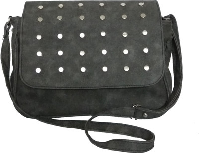 

Craveforit Girls Casual Grey PU Sling Bag