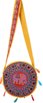 

Rajrang Women Casual Multicolor Cotton Sling Bag
