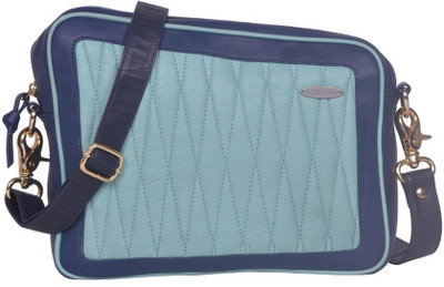

Justanned Women Casual Blue Genuine Leather Sling Bag