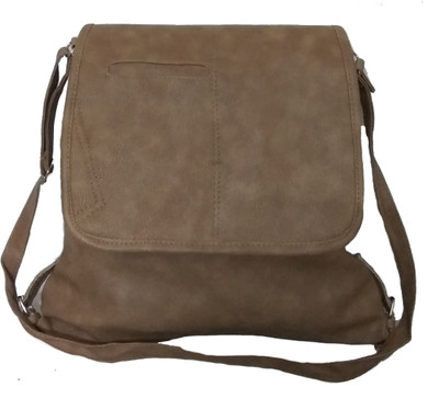 

Craveforit Girls Casual Khaki PU Sling Bag