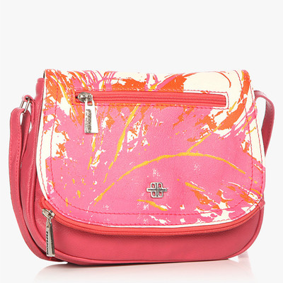 

Peperone Women Casual Pink PU Sling Bag