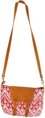 

Mankha Women Evening/Party Red Canvas Sling Bag