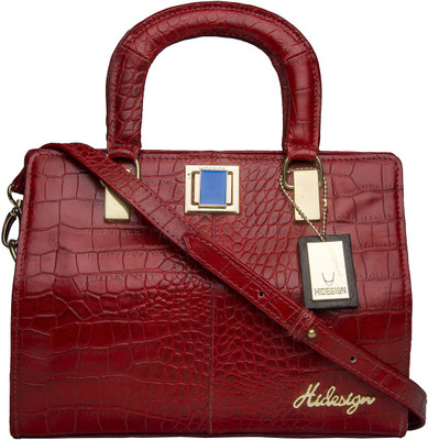 

Hidesign Women Formal Red Genuine Leather Sling Bag