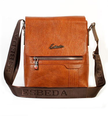 

Esbeda Men Formal Tan PU Sling Bag