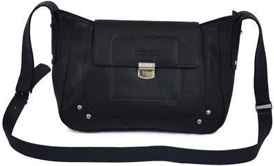

Rivory Bros Women Casual Black Genuine Leather Sling Bag