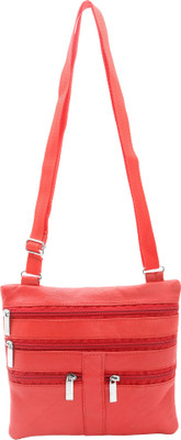 

Krest Women Casual Red Genuine Leather Sling Bag