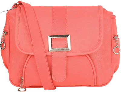 SAHAL FASHION Women Casual Pink PU Sling Bag