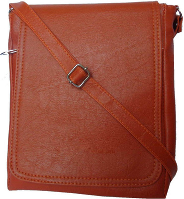 

Good Life Stuff Women Casual Orange Leatherette Sling Bag
