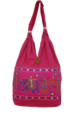 

The Living Craft Women Casual Multicolor Cotton Shoulder Bag