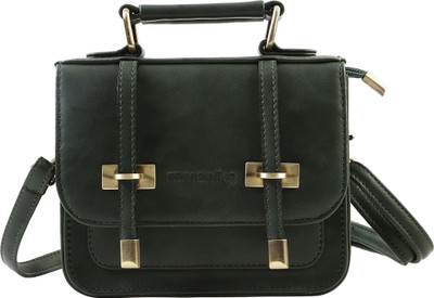 

Remanika Women Casual Green PU Sling Bag