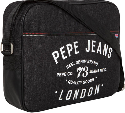 

Pepe Jeans Men Casual Denim, Genuine Leather Sling Bag