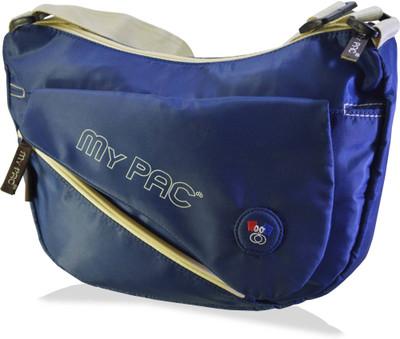 

My Pac Db Women Casual Blue Polyester Sling Bag