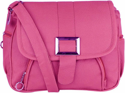 

Sr Sales Women Pink PU Sling Bag