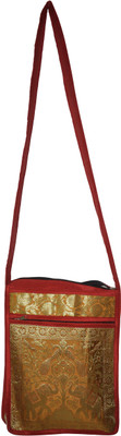 Lal Haveli Women Casual Red Silk Sling Bag
