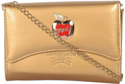 

Nxt Gen Girls Evening/Party Gold Leatherette Sling Bag