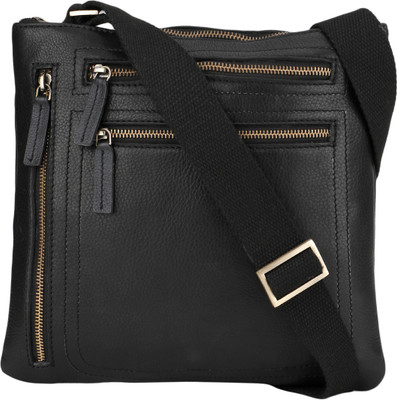 Nehanchal Women Casual Black Genuine Leather Sling Bag