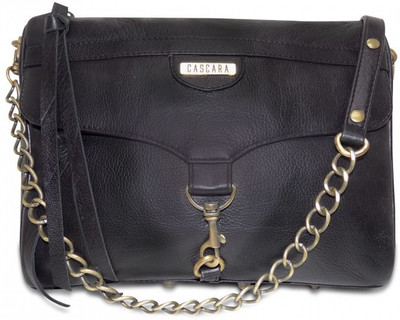 

Cascara Women Casual Black Genuine Leather Sling Bag