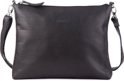 

Cecille Women Casual Black Genuine Leather Sling Bag