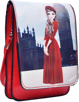 

Hawai Women Casual Red PU Sling Bag