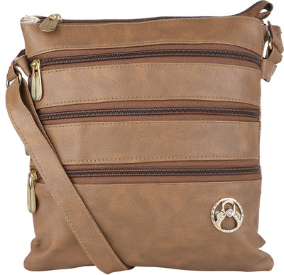 

Emblazon Women Casual Brown PU Sling Bag