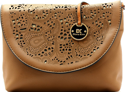 

Diana Korr Women Casual Brown PU Sling Bag