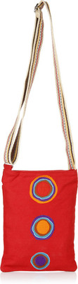 

Anekaant Women Casual Red Canvas Sling Bag