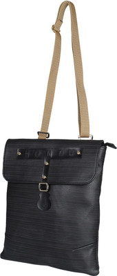 

Tryfeet Women Casual Black PU Sling Bag