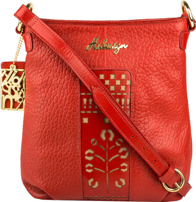 

Hidesign Women Formal Red Genuine Leather Sling Bag