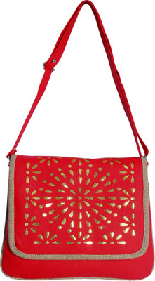 

Kshipra Fashion Women Casual Red Leatherette Sling Bag