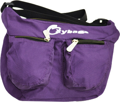 

JG Shoppe Women Casual Purple Nylon Sling Bag