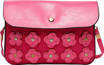 

Hawai Women Evening/Party Pink PU Sling Bag