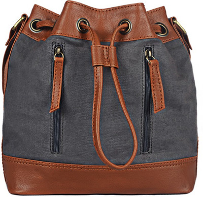 Bagsy Malone Women Casual Grey PU Sling Bag