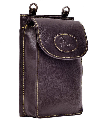 

Hawai Men & Women Casual Brown Genuine Leather Sling Bag