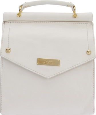 

D'oro Women Casual White PU Sling Bag