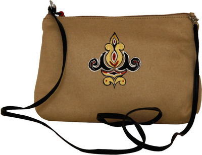

Fabulloso Women Casual Beige Genuine Leather Sling Bag